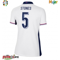 Camiseta Inglaterra John Stones #5 Primera Equipación para mujer Eurocopa 2024 manga corta